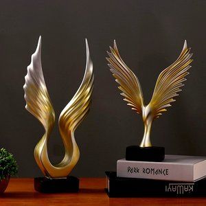 ⭐️🦅⭐️GOLD EAGLE WING SCULPTURE DECOR ACCENTS 🦅⭐️